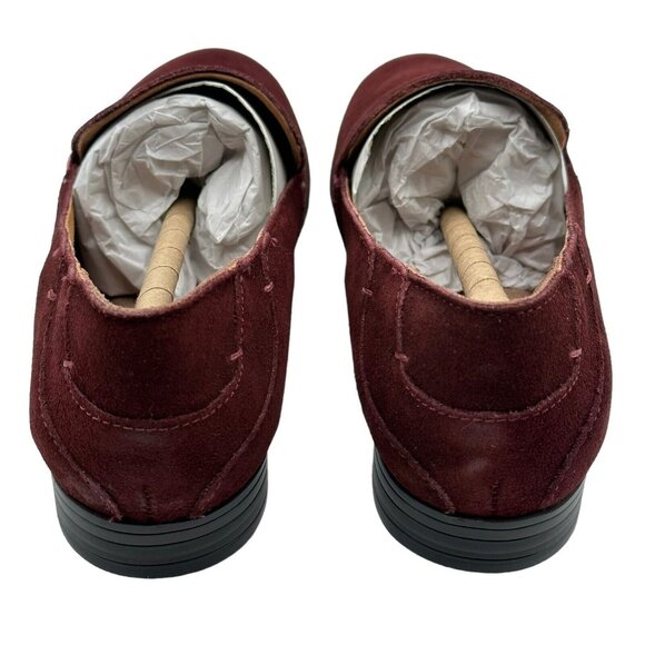 Rockport Womens Size 5 WIDE‎ Perpetua Suede Penny Loafers In Red Shoes Slip-On - Picture 6 of 9